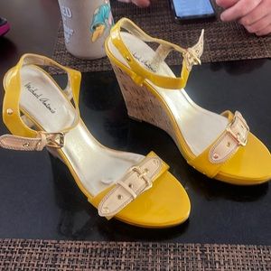 Michael Antonio - Yellow Wedge Sandals